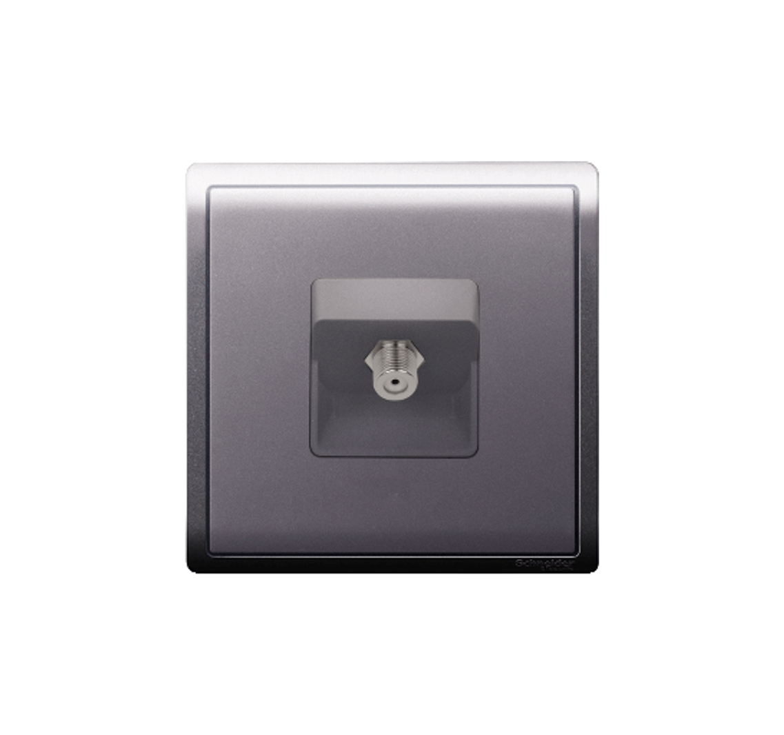 Tampoi Lighting PIENO 1 Gang CATV Socket Lavendar Silver